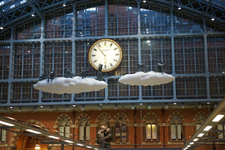 ＊英國倫敦聖潘克拉斯St Pancras車站：乘坐在雲朵上Cloud I Meteoros優美藝術！ 29