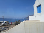 That's our ship way back there while beautiful white Greece architecture is in front That's our ship way back there while beautiful white Greece architecture is in front