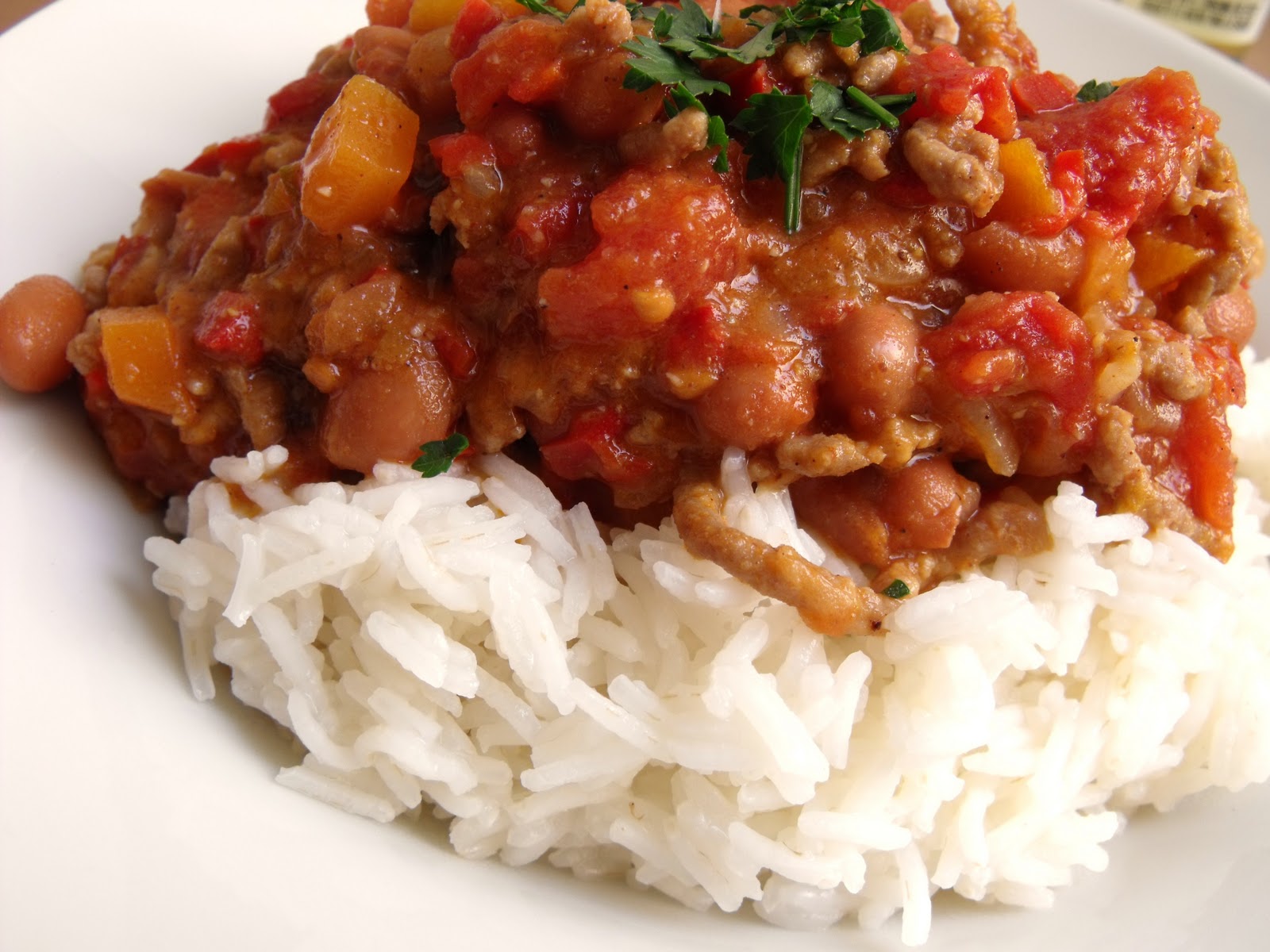 Chili con arroz Cocinar es ponerse