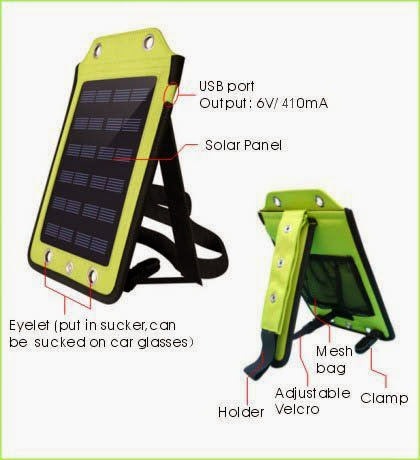  6V 410MA USB Portable Solar Panel Battery Charger for GPS PDA iphone Ipod Cell Phone MP3 MP4 CAMERAS