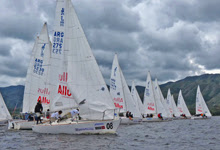 J/24s sailing Lago San Roque, Cordoba, Argentina