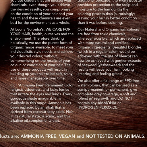 Leona Noronha,Natural & Organic Hairdressing