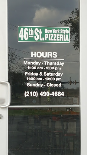Pizza Restaurant «46th St. New York Style Pizzeria/Bulverde Road», reviews and photos, 22250 Bulverde Rd, San Antonio, TX 78261, USA