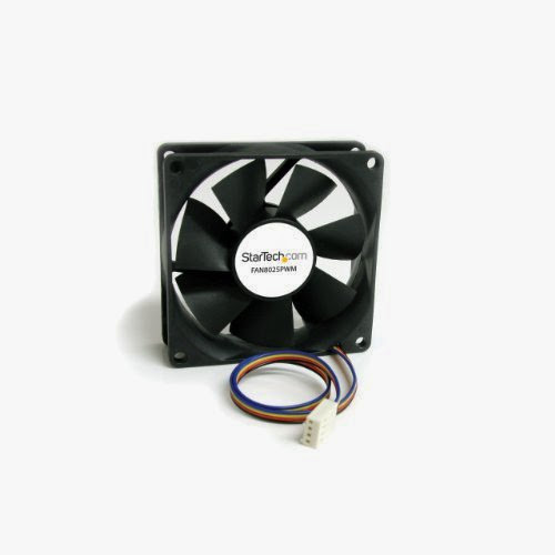  StarTech.com 80x25mm Computer Case Fan with PWM Connector Cooling FAN8025PWM (Black)