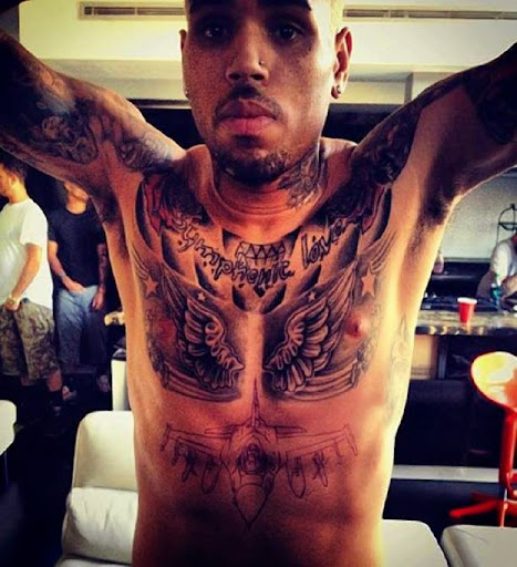 Chris Brown gets new tattoo same spot as Rihanna   NY Daily News