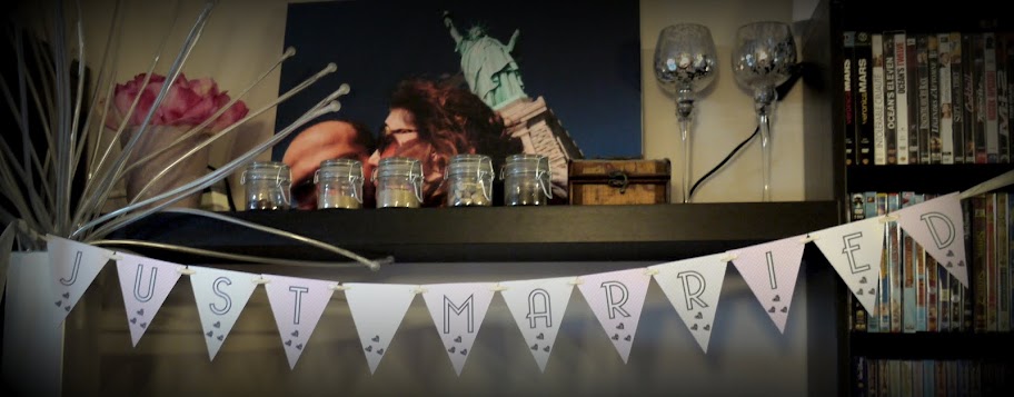Mamzelle Garance a une jolie banderole "Just Married"