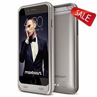 iPhone 6 Battery Case , Maxboost® VIVID iPhone 6 Battery Case (4.7 Inches) [Platinum Gray] - 3100mAh iPhone Portable Charger [Vibrance Power Series] External Protective iPhone 6 Charger Case / iPhone 6 Charging Case Extended Portable Charger Backup Battery Pack Cover Case Fit with Any Version of ...