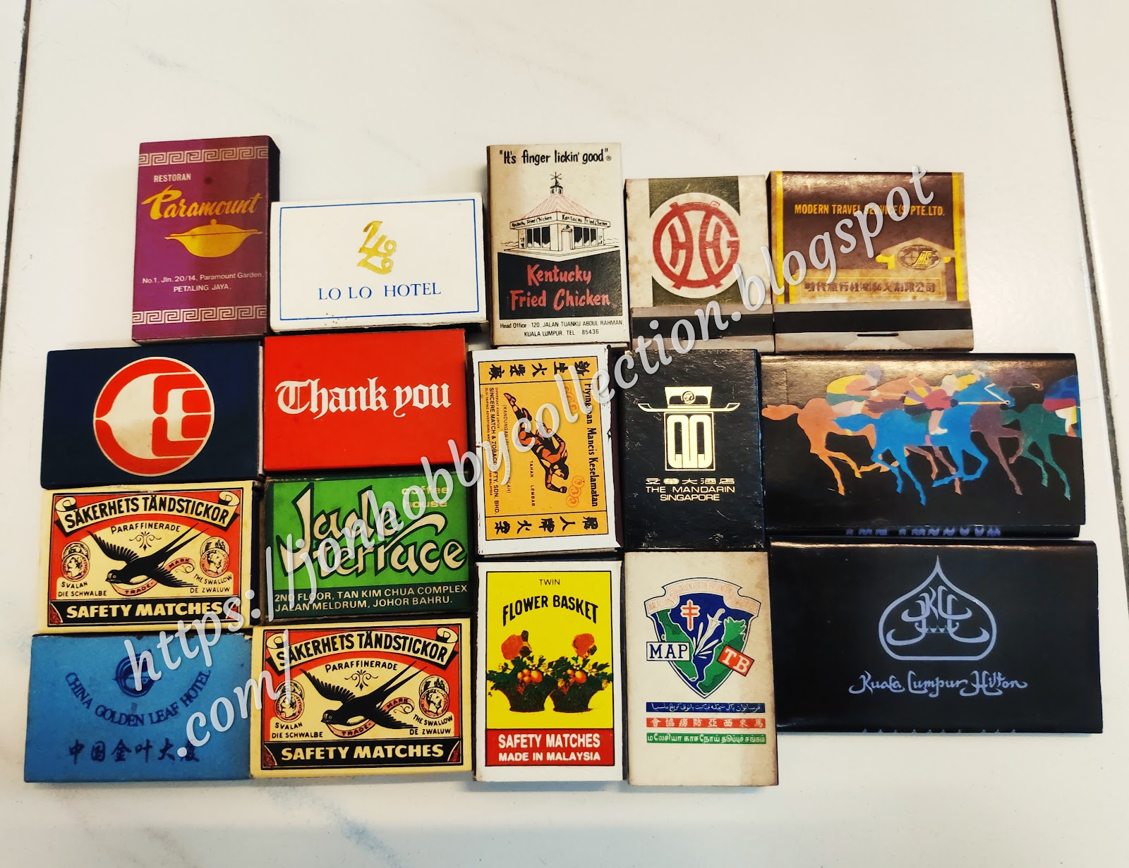 Vintage matches from the 70s to the 90s