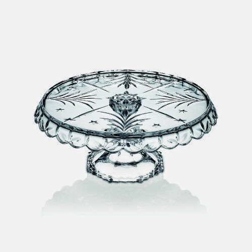 Celebrations by Mikasa Christmas Night 11-Inch Glass Footed Cake Plate