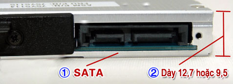 Mua bán Caddy bay SATA 12.7mm cho tất cả các loại laptop