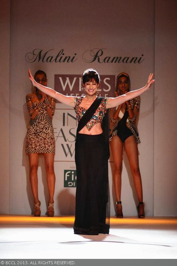 Fashion designer Malini Ramani on Day 1 of Wills Lifestyle India Fashion Week (WIFW) Spring/Summer 2014, held in Delhi.