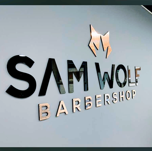 Sam Wolf Barbershop logo