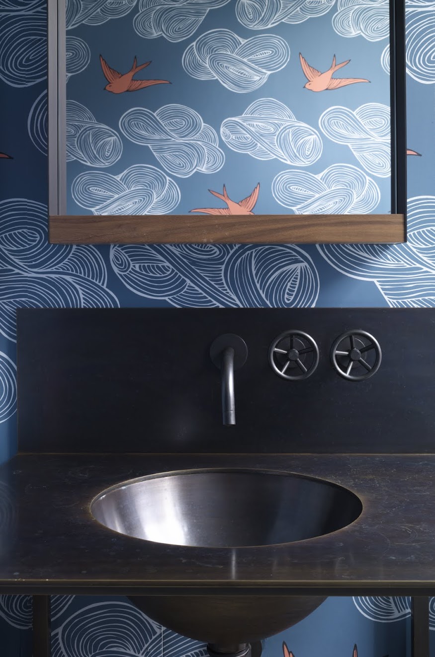 Bohemian Apartment Powder Room Sink.jpg incorporated architecture design benroth rolston stuart Bohemian Apartment Powder Room Sink.jpg