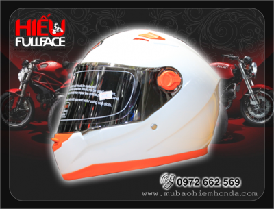 Cách chọn nón bảo hiểm fullface, nón bảo hiểm moto phù hợp   Mu-bao-hiem-Yohe-975A-Trang-Cam-Yohe-helmet-w400