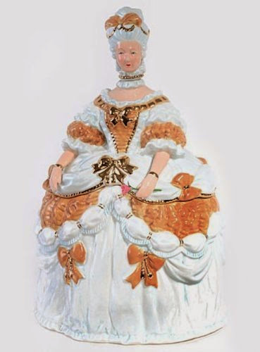  Vintage Style Marie Antoinette Cookie Jar, 14.5 Inches, Ceramic, Christmas or Everyday