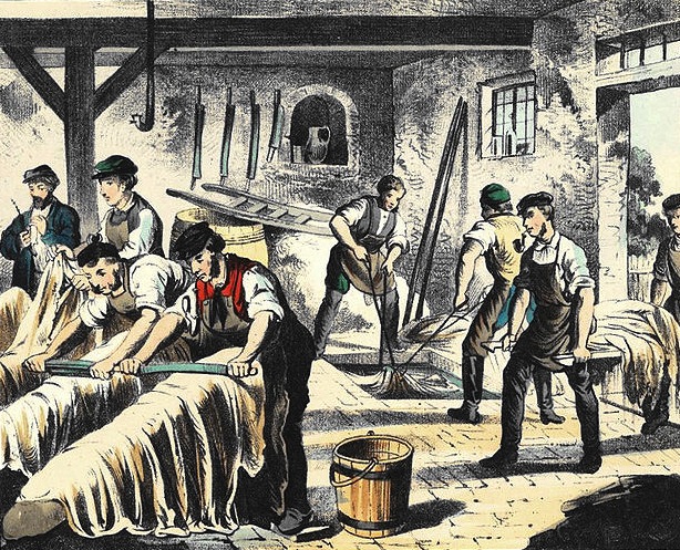 Der Gerber -Bilder aus dem Handwerkerleben. Quelle Wickipedia: Winckelmann 1880.