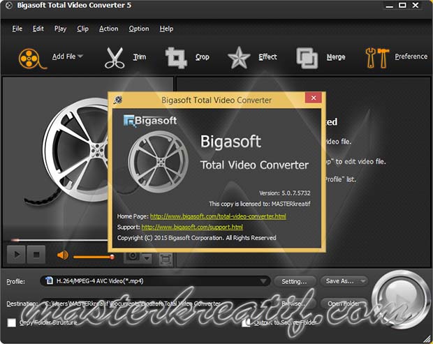 bigasoft total video converter 6 license name and code