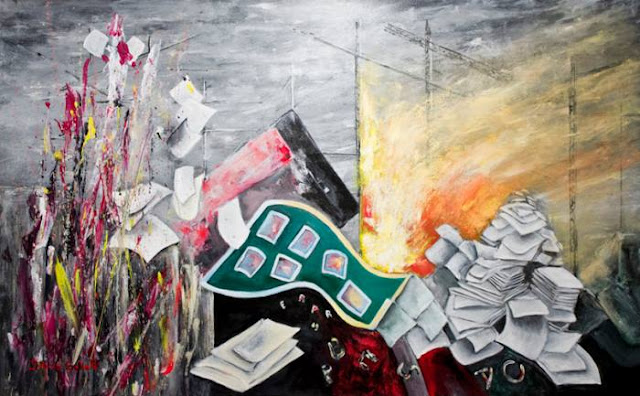 Humanity 4, acrílico de Divina Sabaté Corbella pintura en acrílico Humanity 4 de Divina Sabaté Corbella