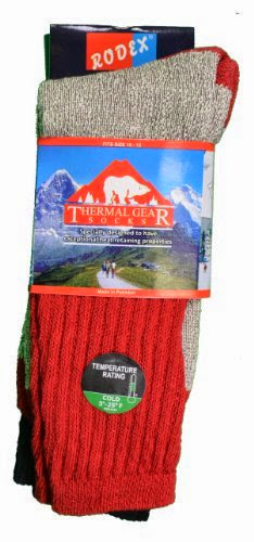  Rodex 3 Pairs Thermal Gear Socks Boot Hiking Warm Winter Mens Size 10-15