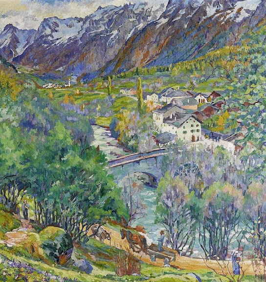 Giovanni Giacometti - Paesaggio di Bregaglia (novembre). Bergellerlandschaft. 1924