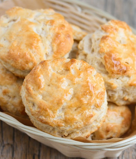 close-up photo of 3-ingredient biscuits in a basket