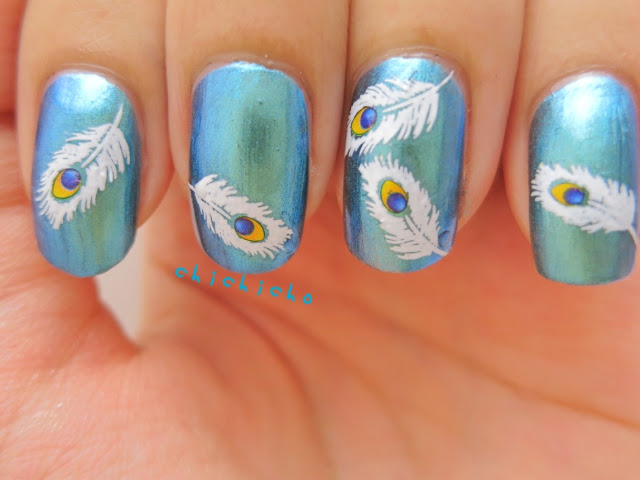 Peacock Feather Nail Art - chichicho~