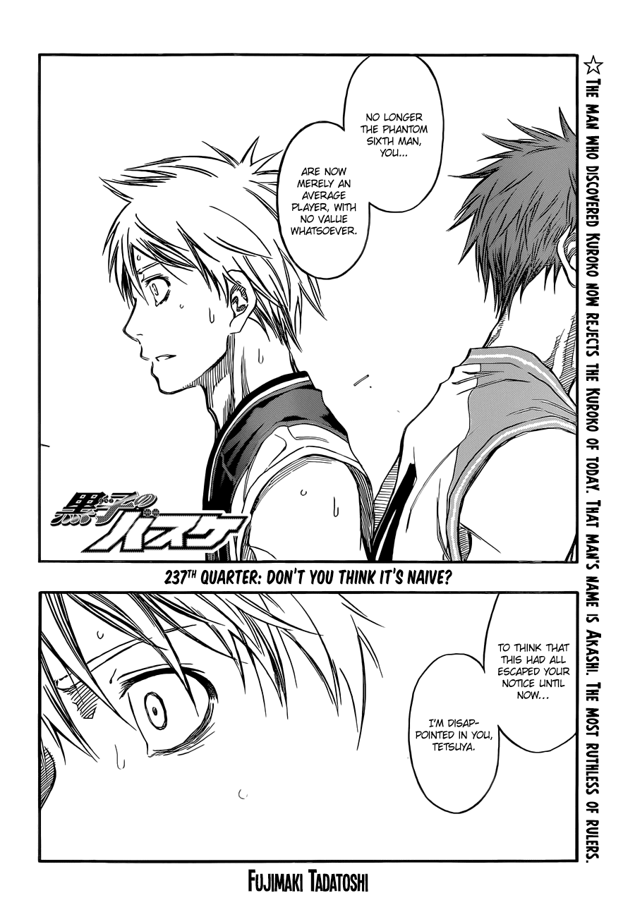 Kuroko no Basket Manga Chapter 237 - Image 02