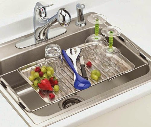  Better Houseware Adjustable Over Sink Drying Tray, Stainless