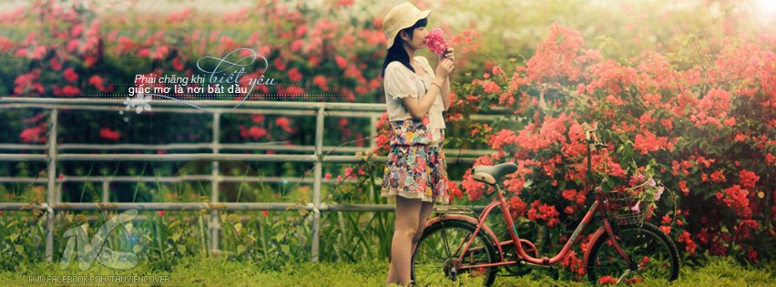Ảnh bìa Tình yêu lãng mạn cho Facebook Ảnh bìa cô gái lãng mạn