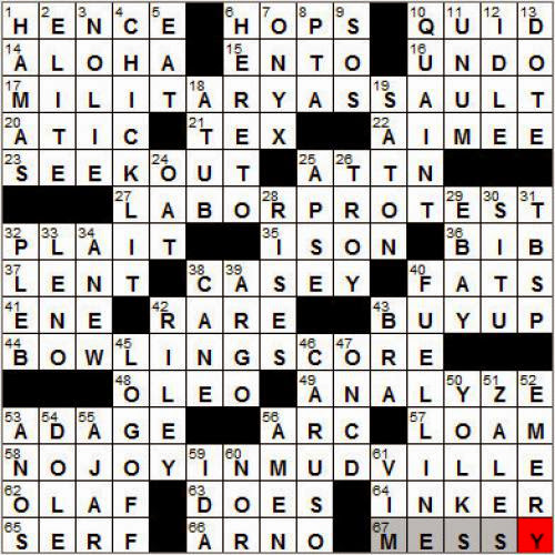 0411 12 New York Times Crossword Answers 11 Apr 12 Wednesday