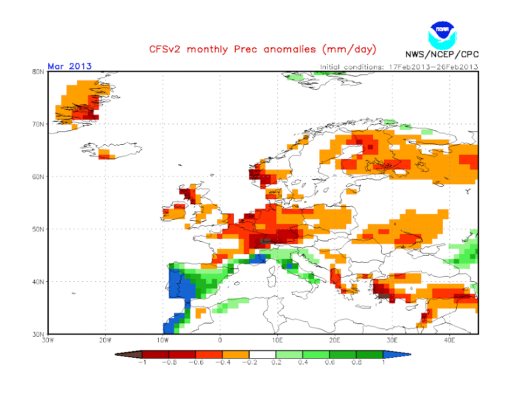 El mes de marzo arrancará muy húmedo en buena parte de España