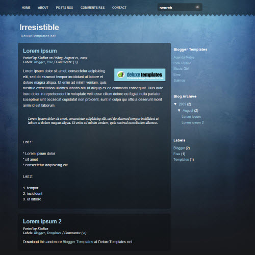 Blogger Templates Irresistible,blogger,Templates for blogger