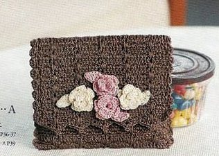 موسوعة شنط صغيرة ( crochet handbag )تنفع حافظة نقود أو للمكياج Bolsita