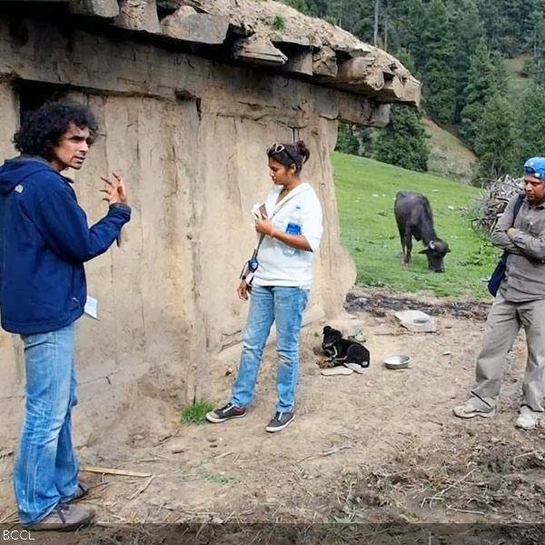 Director Imtiaz Ali on the sets of the movie Highway.
