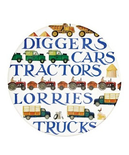 Emma Bridgewater vehicle transport (Diggers, Cars, Tractors, Lorries, Trucks) plates on Zulily Emma Bridgewater vehicle transport (Diggers, Cars, Tractors, Lorries, Trucks) plates on Zulily