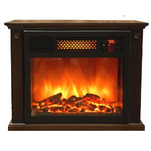  Thermal Wave Electronic Infrared Fireplace by SUNHEAT, Espresso