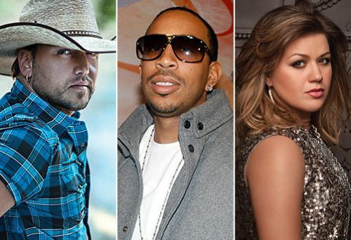 Jason Aldean and Kelly Clarkson and Ludacris