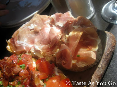 Bruschetta with Prosciutto, Figs, and Mascarpone at Postino Arcadia in Phoenix, AZ - Photo by Michelle Judd of Taste As You Go