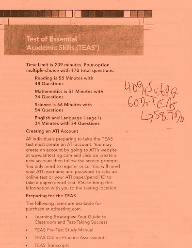 Teas v entrance forum