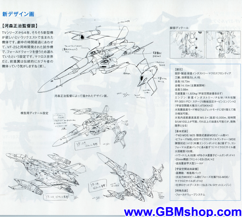 Macross Frontier YF-29 Durandal Mechanic & Concept Macross Chronicle