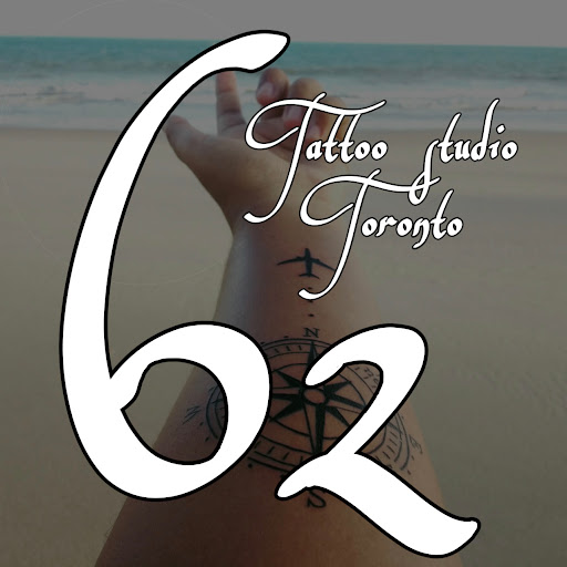 62 Tattoo studio logo