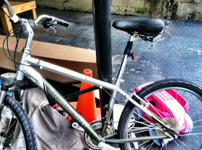 bike driveway wildwood safety cone photo