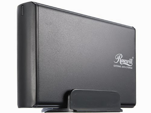  Rosewill Full Aluminum Cover Metal Tray 3.5-Inch USB 2.0/eSATA External Enclosure, Black (RX35-AT-SC BLK)