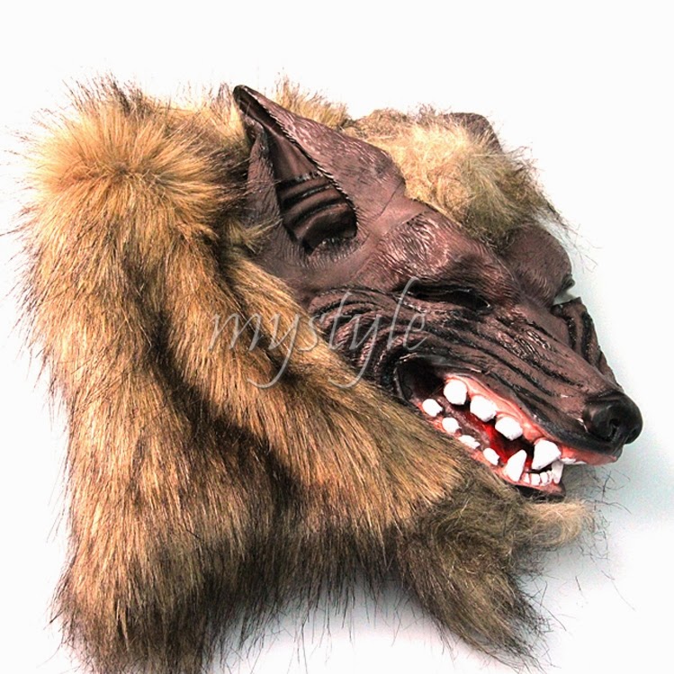 Realistic Werewolf Mask Adult Wolf Masks Latex Costume Prop Halloween ...