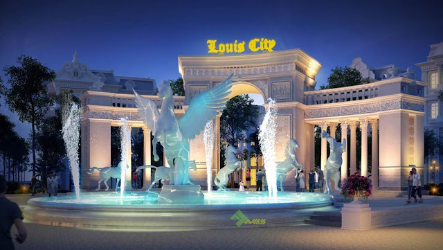 Cổng chào đầy hoa lệ quý phái của dự án Louis City Cổng chào đầy hoa lệ quý phái của dự án Louis City
