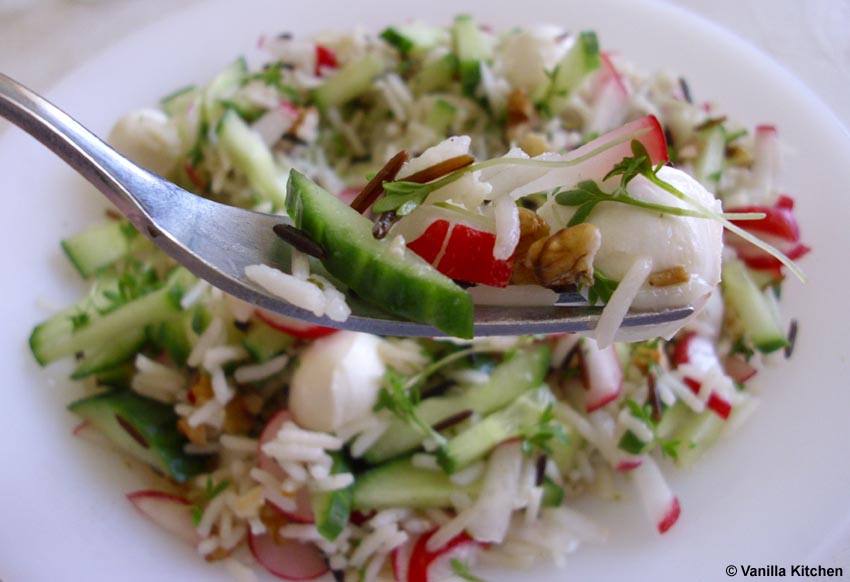 (no) plain Vanilla Kitchen: Nussig-zitroniger Reissalat mit Gemüse und ...