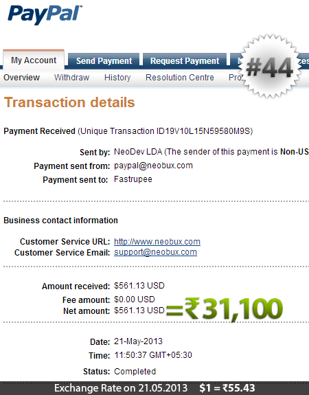Neobux Payment Proof 44