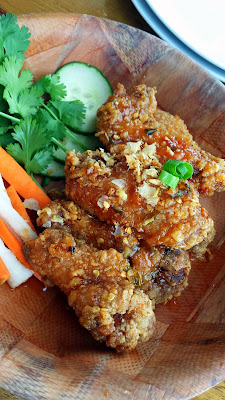 PaaDee Thai comfort food พาดี, Peek gai tod, fried wings glazed in Sriracha fish sauce. If you come here, you must get this, happy hour or not.