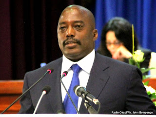 Le président Joseph Kabila lançant l’ouverture du deuxième Forum mondial des femmes francophones le 3/3/2014 à Kinshasa. Radio Okapi/Ph. John Bompengo