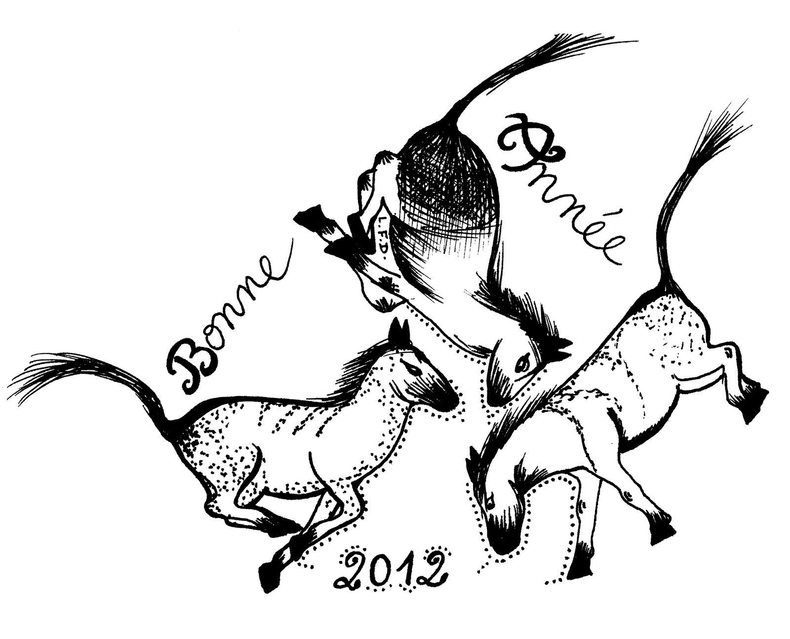 Petits chevaux triskel ac pagnant les voeux pour 2012